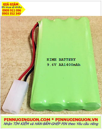 Pin sạc xe điều khiển 9.6V AA1200mAh, Pin xe đồ chơi 9.6v AA1200mAh, Pin xe mô hình 9.6V AA1200mAh /Nhận hàn bấm ghép pin 